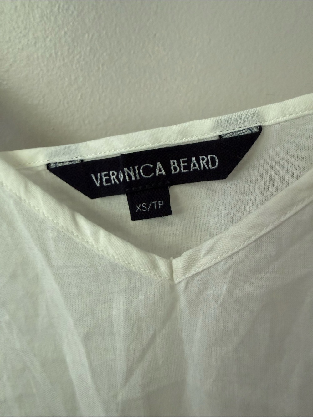Veronica Beard white cotton chemise
